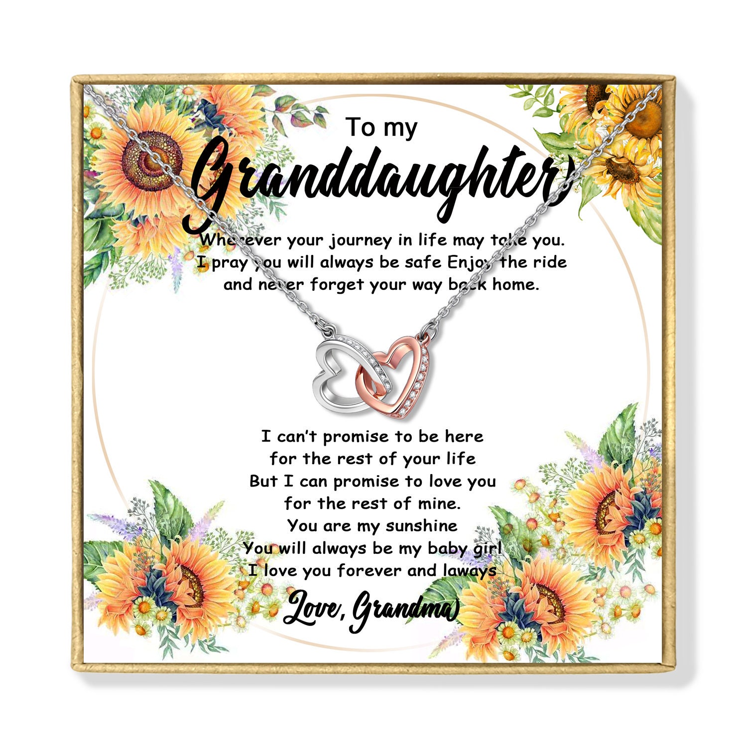 To My Granddaughter From Love Grandma Message Card - Etsy Sweden