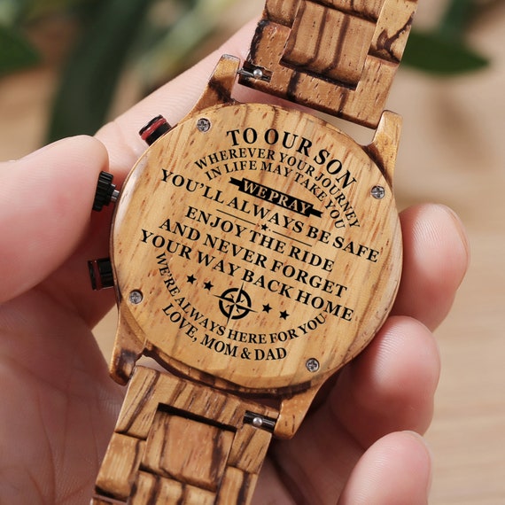 Son dad wood watch sale