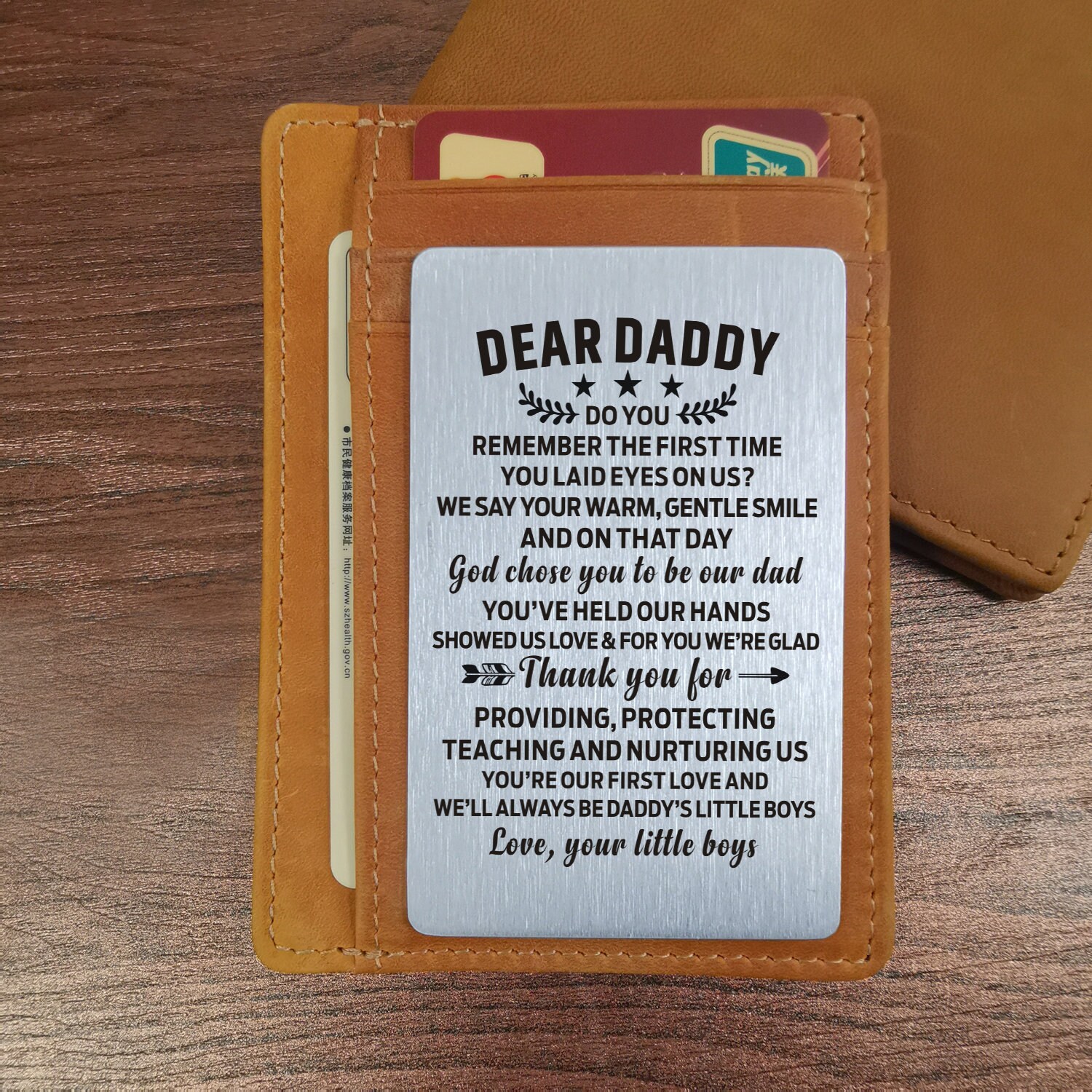 DEGASKEN to My Love Wallet Card - I Cant Say I Love You Enough So This Is Your Reminder - Anniverary Gifts, Fathers Day Card for Men, Valentines for