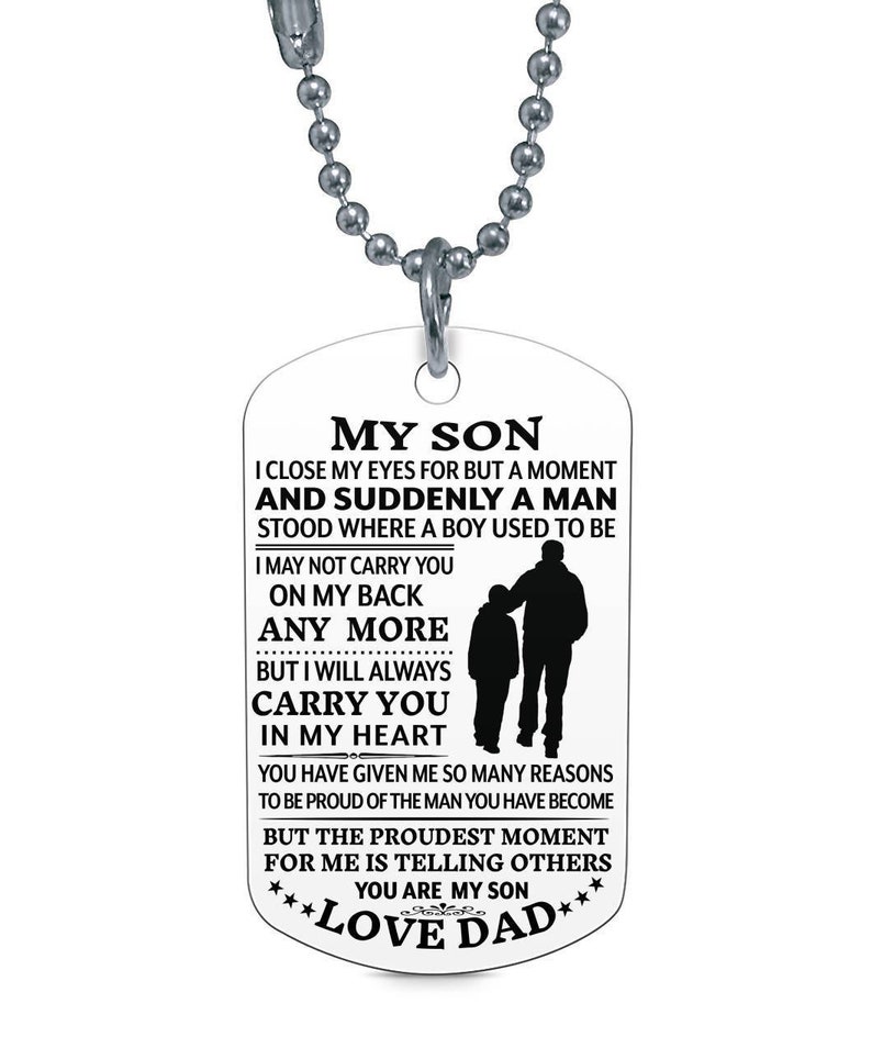 My Son Love Dad Customized Necklace