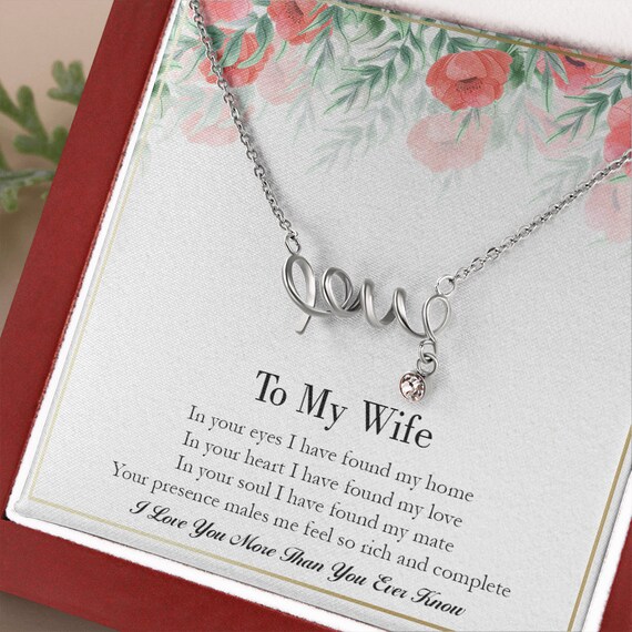 Husband to wife best sale necklace