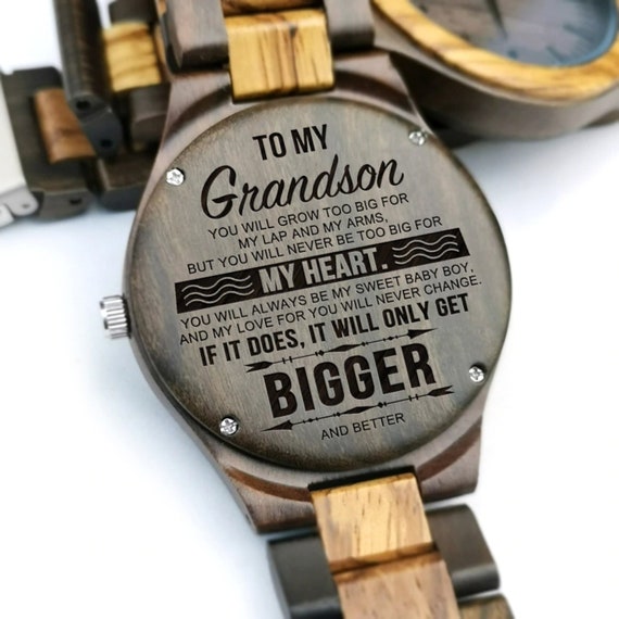 To Our Grandson Personalized Watch, Grandson Watch From Grandma,  Grandparents to Grandson Meaningful Gifts, Grandson Christmas Present - Etsy