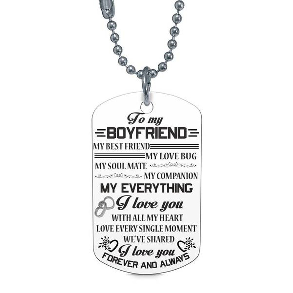 To My Boyfriend Best Friend Dog Tag Birthday Graduation Gift Etsy
