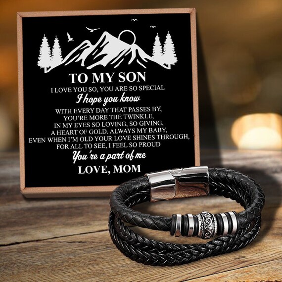 To my son love mom bracelet sale