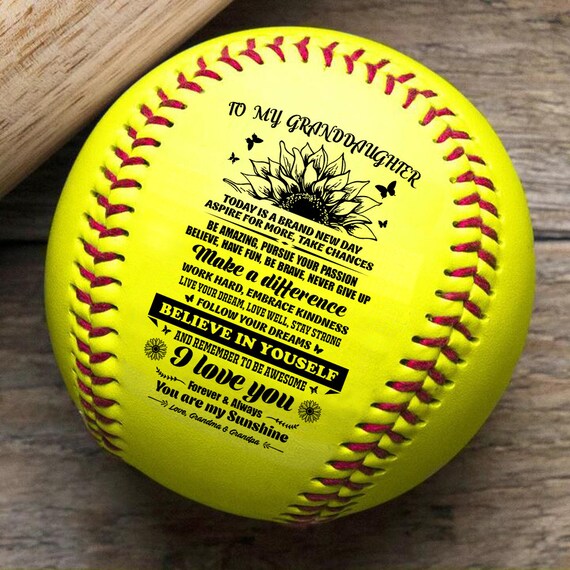 engraved softball