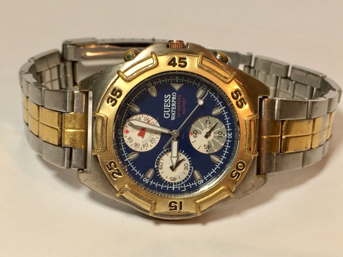 Guess Waterpro 50 metros 165 pies relojes vintage relojes