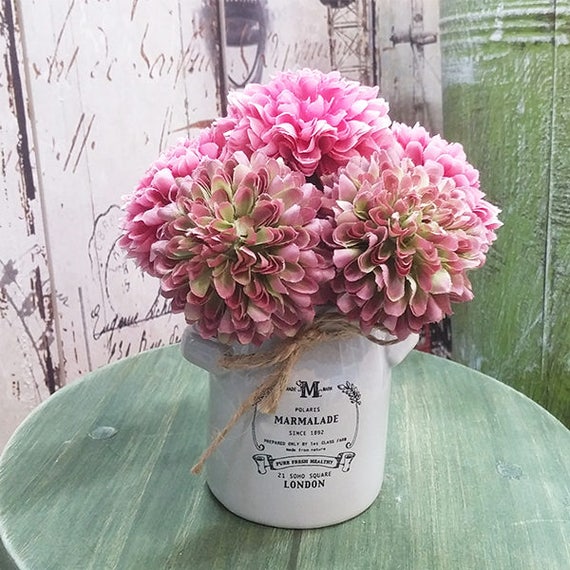Small Artificial Flower Pot Table Flower Pot Flower Pot Etsy