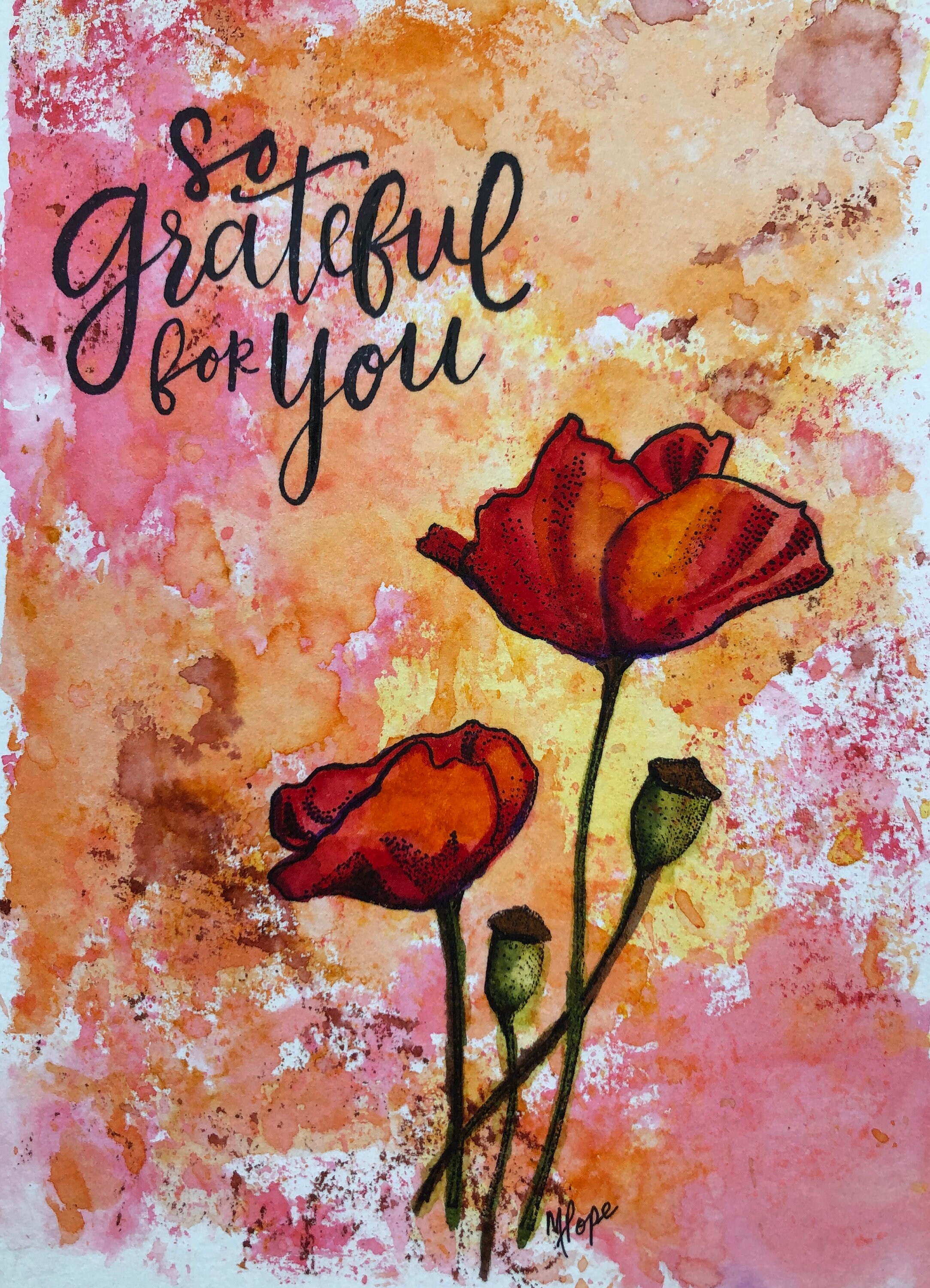 Inspirational greeting card/Watercolor card/encouragement/ Etsy