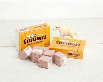 Caramel Eraser / Kawaii Eraser / A set of 6pcs / S-04 / 368605