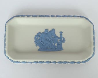 Vintage Wedgwood Reverse Jasperware Trinket Tray