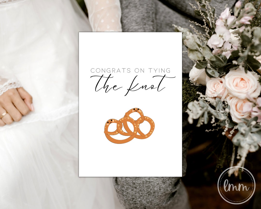 Cute Congrats on Tying the Knot Card - Digital Downloads - Printable ...