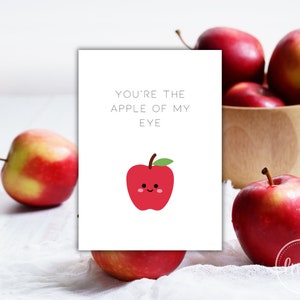 Du bist der Apfel meiner Augen Karte - Digitale Downloads - Druckbare Grußkarten - Sofortiger Download Digitale Paar Karte - Grußkarte