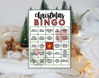 Bright Christmas Bingo Game – Printable Holiday Party Activity (PDF)