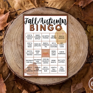 Fall/Autumn Bingo Template - Customizable Canva Template - Thanksgiving Party Games - Holiday Party Digital Download Templates