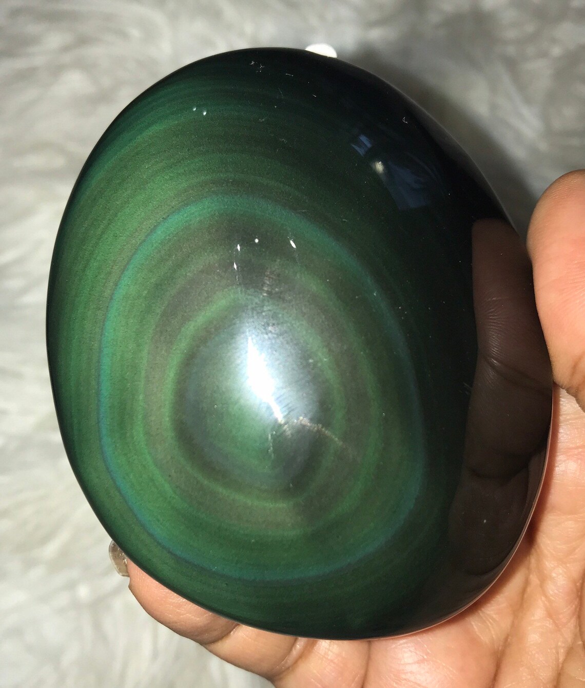 rainbow obsidian palm stone rainbow obsidian palm stone