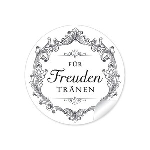 Geschenkaufkleber zur Hochzeit Für Freudentränen 24 Sticker DIY Hochzeitsdekoration von Geschenken, Taschentücher, Freuden Tränen Bild 1