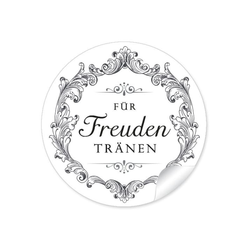 Geschenkaufkleber zur Hochzeit Für Freudentränen 24 Sticker DIY Hochzeitsdekoration von Geschenken, Taschentücher, Freuden Tränen Bild 1