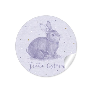 24 Sticker FROHE OSTERN OSTERHASE lila für Ostern diy Osterdekoration von Oster Geschenke