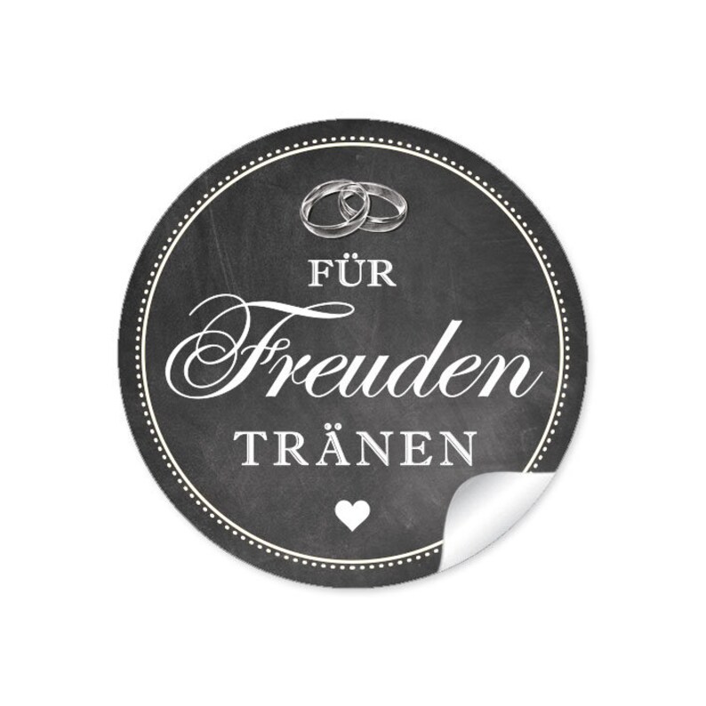 Geschenkaufkleber zur Hochzeit Für Freudentränen 24 Sticker DIY Hochzeitsdekoration von Geschenken, Taschentücher, Freuden Tränen Bild 1