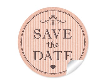 Geschenkaufkleber zur Hochzeit "Save the Date" 24 Sticker DIY Hochzeitssticker für Einladungen, Terminplanungen,Reservierungen