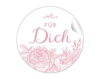 Geschenkaufkleber zur Hochzeit "Für Dich" 24 Sticker DIY Hochzeitsdekoration von Geschenken auch zum Geburtstag oder Geburt