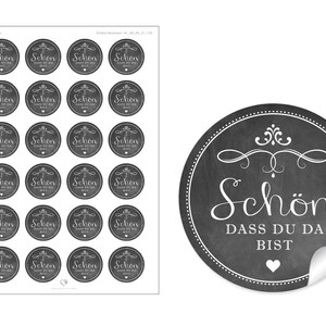 Geschenkaufkleber zur Hochzeit Schön, dass du da bist 24 Sticker DIY Hochzeitsdekoration von Geschenken auch zum Geburtstag oder Geburt Bild 2