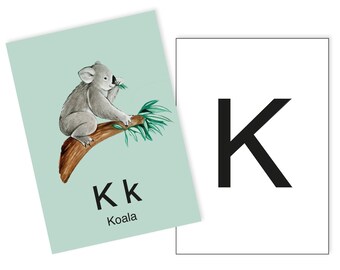 1 Postkarte K wie Koala Ergänzungskarte zum ABC Karten Set