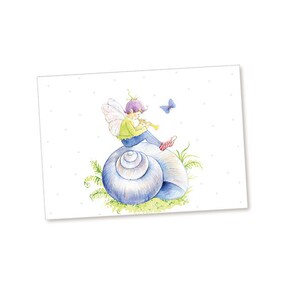 Postkarte als Einladungskarte Grußkarte Glückwunschkarte Motiv: Elfe