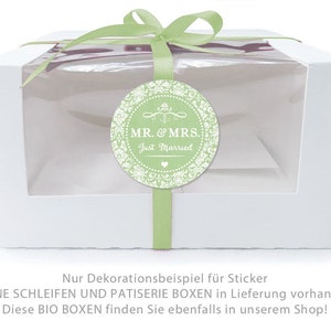 Geschenkaufkleber zur Hochzeit Mr. & Mrs. Rosa 24 Sticker DIY Hochzeitsdekoration von Geschenken, Luftballons, Reis, Wunderkerzen Bild 4