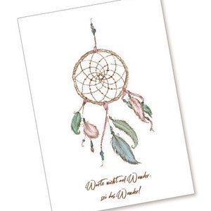 Postkarte TRAUMFÄNGER - Pastell - Wunder - Taufe Konfirmation Kommunion Firmung Hochzeit