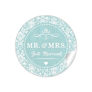 Geschenkaufkleber zur Hochzeit Mr. & Mrs. Rosa 24 Sticker DIY Hochzeitsdekoration von Geschenken, Luftballons, Reis, Wunderkerzen Bild 1