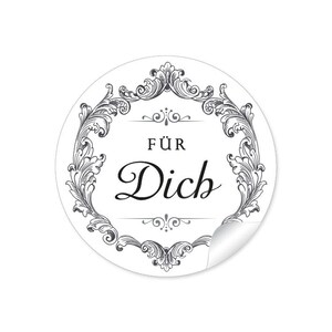 Geschenkaufkleber zur Hochzeit "Für Dich" Kranz Grün 24 Sticker DIY Hochzeitsdekoration von Geschenken, Tüten, Samen