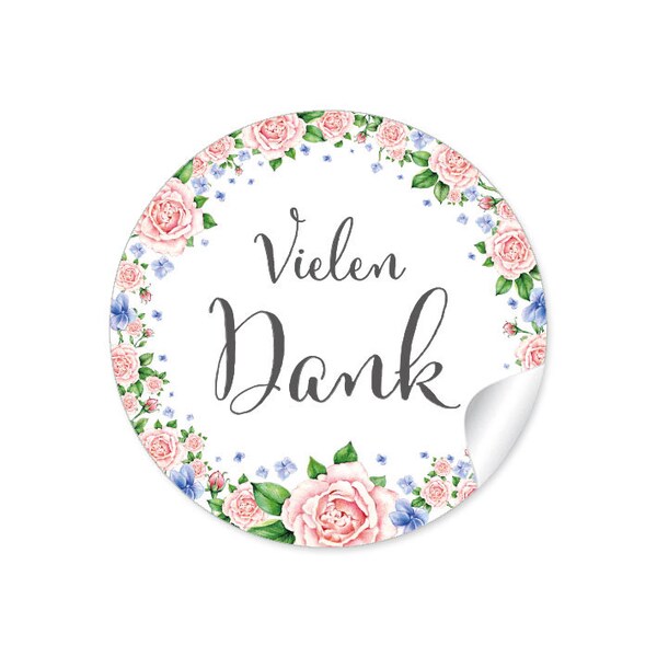 Geschenkaufkleber Hochzeit "Vielen Dank" 24 Sticker DIY Hochzeitsdekoration von Geschenken, Taschentücher, Wunderkerzen, Tischkarten