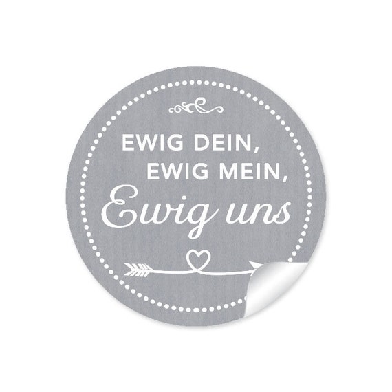 Wedding Sticker ewig Dein Ewig Mein Ewig Uns 24 Etsy