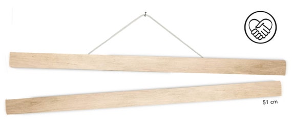 Posterleiste 51 cm ERLE MASSIVHOLZ FSC-Standard zertifiziert für Format 50x70 cm von Hand hergestellt