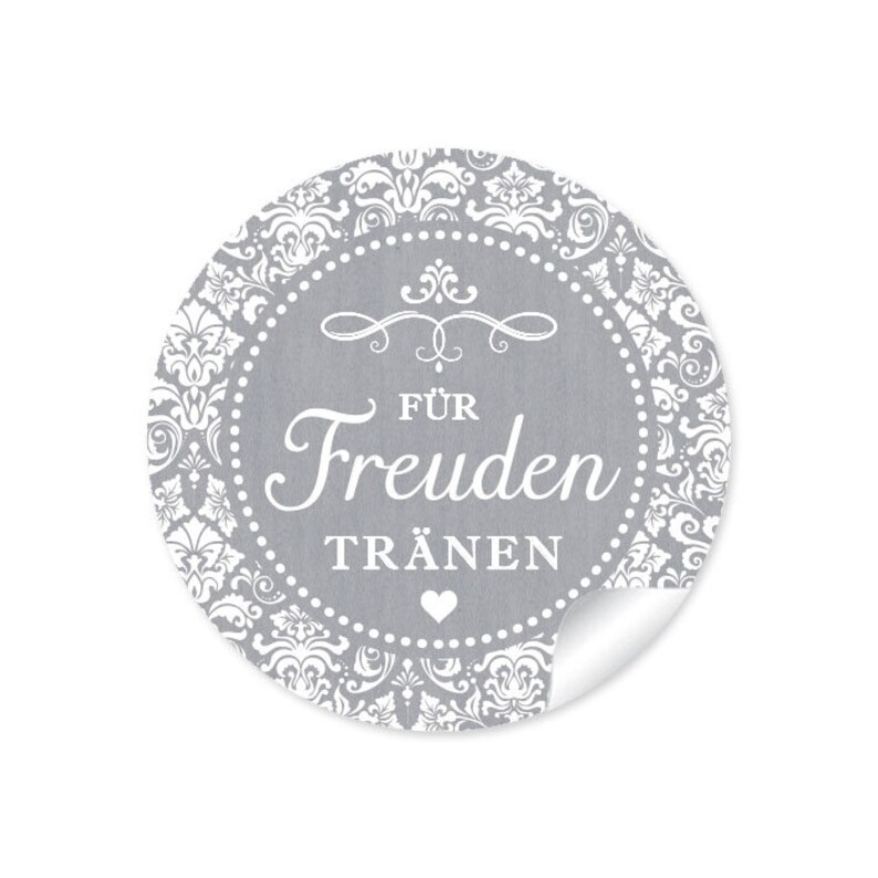 Geschenkaufkleber zur Hochzeit Für Freudentränen 24 Sticker DIY Hochzeitsdekoration von Geschenken, Taschentücher, Wunderkerzen Bild 1