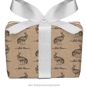 3 Bögen Geschenkpapier zu Ostern OSTERHASE Kraftpapier Look 50x70 cm gedruckt auf PEFC™ zertifiziertem Papier