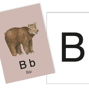 1 Postkarte B wie Bär Ergänzungskarte zum ABC Karten Set