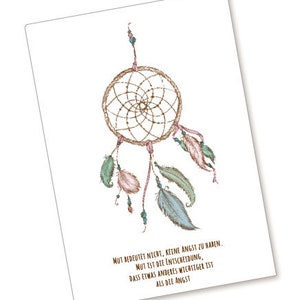 Postkarte TRAUMFÄNGER - Pastell - Mut - Taufe Konfirmation Kommunion Firmung Hochzeit