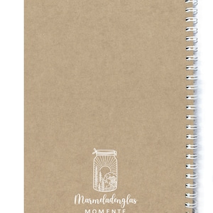 Reisetagebuch Journaling-Buch MARMELADENGLAS MOMENTE Braun Natur Kraftpapier Achtsamkeitstagebuch DankbarkeitsTagebuch Notizen Hochzeit Boho Bild 5