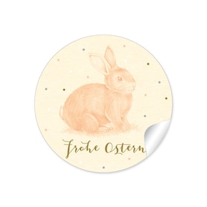 24 Sticker FROHE OSTERN OSTERHASE gelb für Ostern diy Osterdekoration von Oster Geschenke