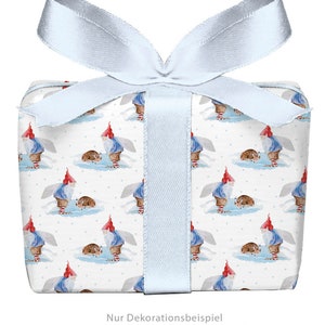 3 Bögen Geschenkpapier WICHTEL & REHKITZ Weihnachten Adventskalender Geburt Wichteltüre Kindergeburtstag 50x70cm PEFC zertifiziertes Papier