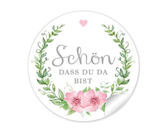 Wedding Gift Stickers "Nice to have you here" 24 Sticker DIY wedding decoration of gifts also for birthday or birth