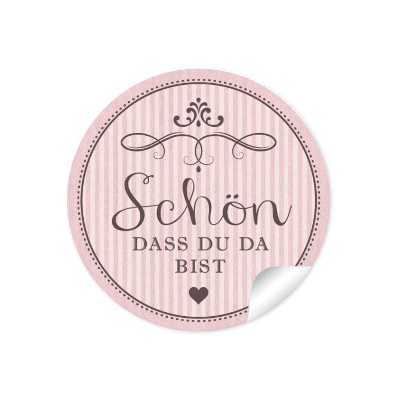 Geschenkaufkleber zur Hochzeit Schön, dass du da bist 24 Sticker DIY Hochzeitsdekoration von Geschenken auch zum Geburtstag oder Geburt Bild 1