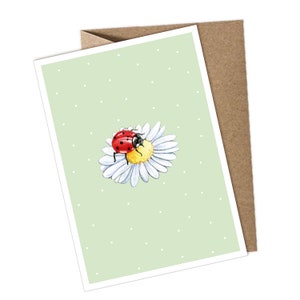 Postkarte + Umschlag KÄFER GRÜN Einladungskarte Glückwunschkarte zum Kindergeburtstag Schulanfang Schulkind