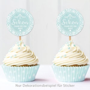 Geschenkaufkleber zur Hochzeit Schön, dass du da bist 24 Sticker DIY Hochzeitsdekoration von Geschenken auch zum Geburtstag oder Geburt Bild 4