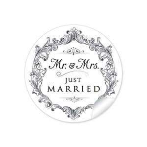Geschenkaufkleber zur Hochzeit "Mr. & Mrs." Rosa 24 Sticker DIY Hochzeitsdekoration von Geschenken, Luftballons, Reis, Wunderkerzen