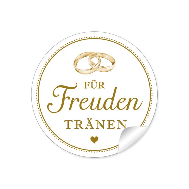 Geschenkaufkleber zur Hochzeit Für Freudentränen 24 Sticker DIY Hochzeitsdekoration von Geschenken, Taschentücher, Wunderkerzen, Reis Bild 1