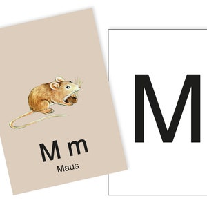 1 Postkarte M wie Maus Ergänzungskarte zum ABC Karten Set