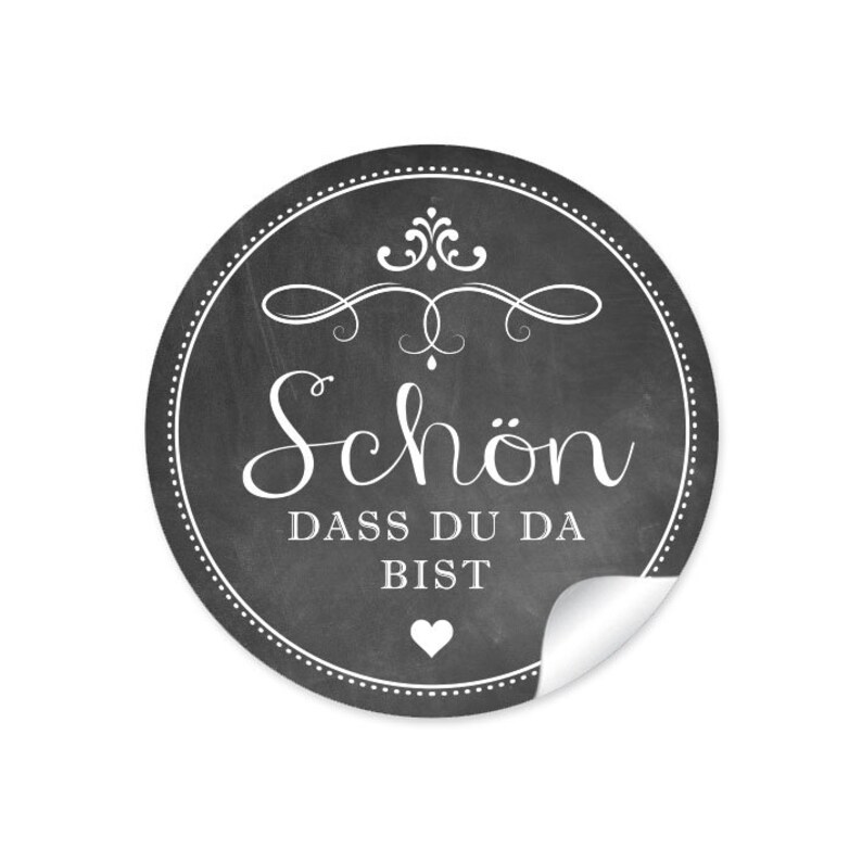 Geschenkaufkleber zur Hochzeit Schön, dass du da bist 24 Sticker DIY Hochzeitsdekoration von Geschenken auch zum Geburtstag oder Geburt Bild 1